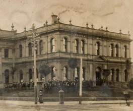 Photograph of Trades Hall. Photograph of Trades Hall.