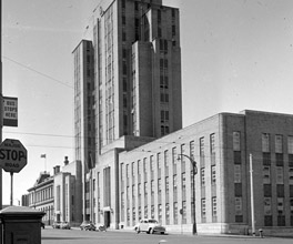 Photograph of the Russell St police headquarters. Photograph of the Russell St police headquarters.