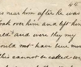 A page from Ned Kelly's letter. A page from Ned Kelly's letter.