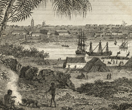 Engraving of Sydney and the mouth of the Parramatta River. Engraving of Sydney and the mouth of the Parramatta River.
