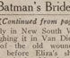 Continuation of magazine story about Eliza Callaghan, John Batman's wife.
