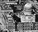 Aerial photograph looking east down Lonsdale street, including the State Library and Exhibition Buildings. Aerial photograph looking east down Lonsdale street, including the State Library and Exhibition Buildings.
