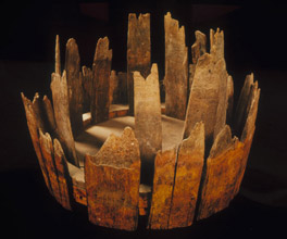 The remnants of a barrel from first settlement at Sullivan Bay.