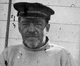 Photograph of Sir Ernest Shackleton on board the Aurora. Photograph of Sir Ernest Shackleton on board the Aurora.
