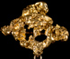 A brooch in the form of a gold nugget. A brooch in the form of a gold nugget.