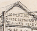 Lithograph of a well-known restaurant on the goldfields.