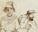 Caricatures of goldfields denizens by Edward Snell. Caricatures of goldfields denizens by Edward Snell.