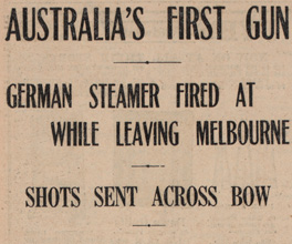 Newspaper article from the opening of World War I. Newspaper article from the opening of World War I.