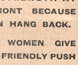 Newspaper advertisement exhorting women to support men enlisting in World War I Newspaper advertisement exhorting women to support men enlisting in World War I