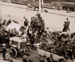 Photograph of returning soldiers, 1919. Photograph of returning soldiers, 1919.