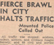 Newspaper article about a fight between GIs and Diggers on the streets of Melbourne. Newspaper article about a fight between GIs and Diggers on the streets of Melbourne.