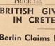 Newspaper article detailing British troops' involvement in the battle in Crete. Newspaper article detailing British troops' involvement in the battle in Crete.