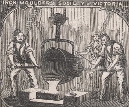 Union banner of the Iron Moulders Society of Victoria