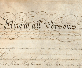 Reproduction of the original manuscript of John Batman's treaty with the Wurundjeri.